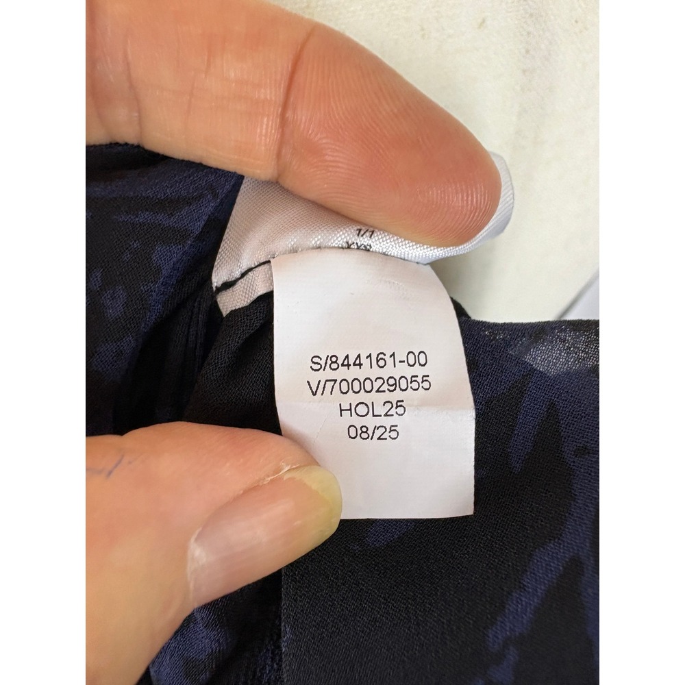 Banana Republic Factory Smocked Sheer Chiffon Boho Romantic Blouse XXS - Picture 7 of 7